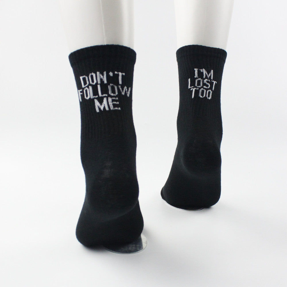 Casual Men And Women English Alphabet Socks